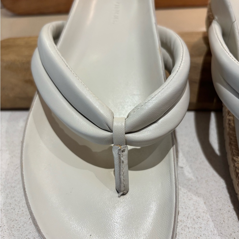 Vince. Forest Faux Espadrille Platform Women's White Sandals - SZ 10 EU 40 - Picture 4 of 12